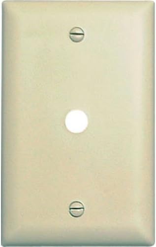 Pass & Seymour 1 Gang Nylon Wall Plate with 1 Telephone Hole Opening, Ivory