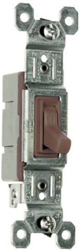 Pass & Seymour 15A Standard Single Pole Toggle Switch, Brown 15A