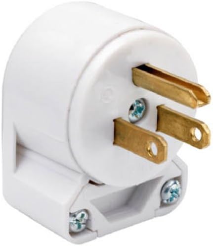 Pass & Seymour 15A Heavy Duty Angle Plug, White WHITE