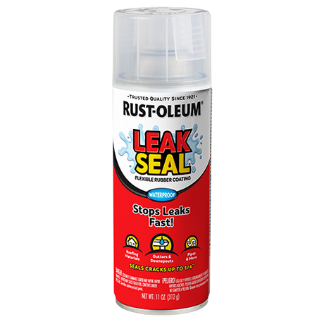 RUST-OLEUM 12 OZ LeakSeal Clear Flexible Rubber Coating Spray Paint CLEAR