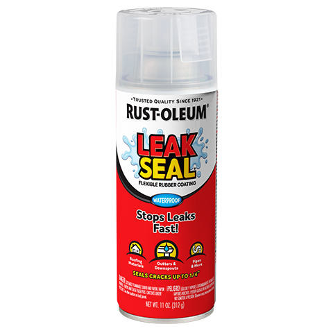 RUST-OLEUM 12 OZ LeakSeal Clear Flexible Rubber Coating Spray Paint CLEAR