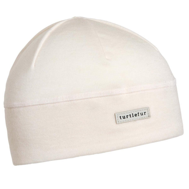 Turtle Fur Merino Wool with Tencel Beanie Ivory