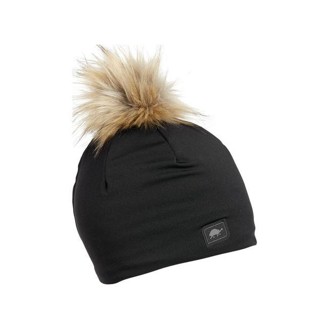 Turtle Fur Comfort Shell Pom Pom Beanie Solid Black