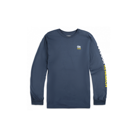 Outdoor Research OR Lockup Chest Logo L/S Tee Naval Blue/Larch