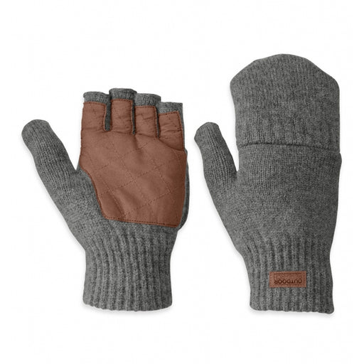 Outdoor Research Men's Lost Coast Fingerless Mitts pewter