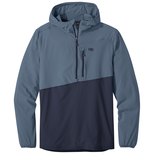 Outdoor Research Men's Astroman Sun Hoodie Nimbus/Naval Blue