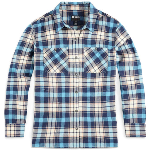 Outdoor Research Women's Feedback Flannel Shirt Mineral Plaid