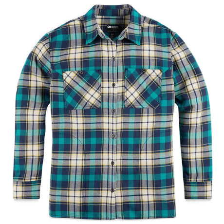 Outdoor Research Women's Feedback Flannel Shirt Deep Lake Plaid