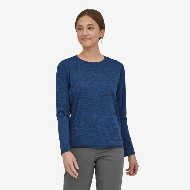 Patagonia Women's Long Sleeve Cap Cool Daily Shirt Viking blu/nvy xdye