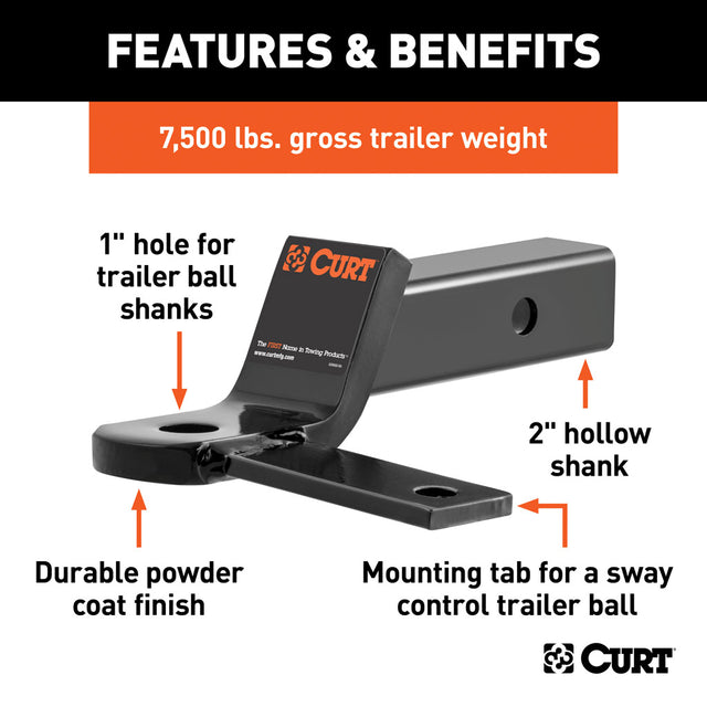 Curt Manufacturing Sway Tab Ball Mount