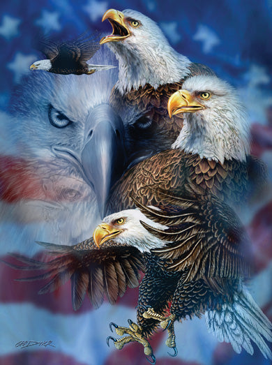 Sunsout Patriotic Eagles 1000 Piece Puzzle