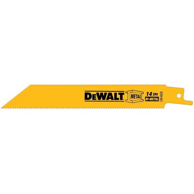 Dewalt 6 IN. 14 TPI Straight Back Bi-Metal Reciprocating Blade / 6T