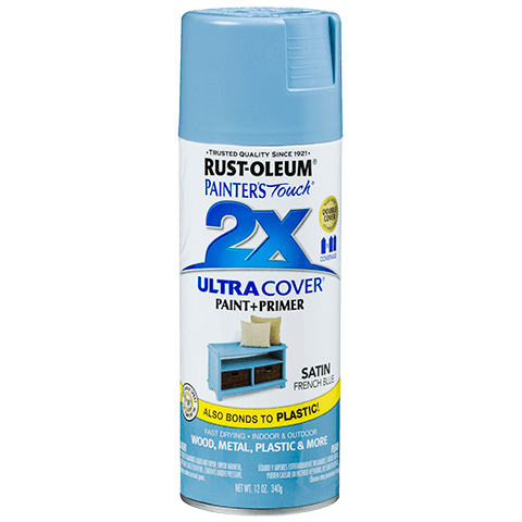 RUST-OLEUM 12 OZ Painter's Touch 2X Ultra Cover Satin Spray Paint - Satin French Blue FRENCH_BLUE /  / SATIN