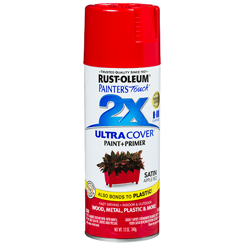 RUST-OLEUM 12 OZ Painter's Touch 2X Ultra Cover Satin Spray Paint - Satin Apple Red APPLE_RED /  / SATIN