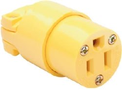 Pass & Seymour 15A 125V Heavy Duty Connector, Yellow YELLOW / 15A