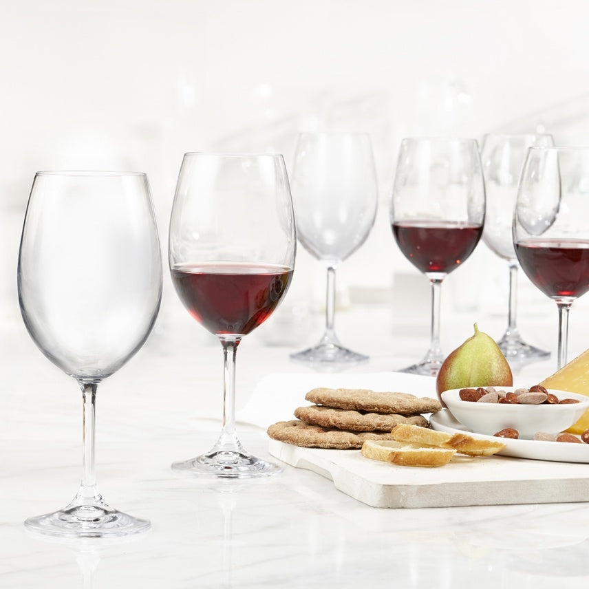 Trudeau Set Of 6 Serene Red Wine Glasses - 16 Oz