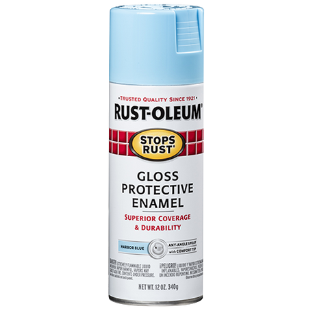 RUST-OLEUM 12 OZ Stops Rust Protective Enamel Spray Paint - Gloss Harbor Blue HARBOR_BLUE