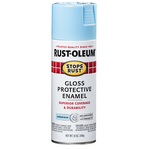 RUST-OLEUM 12 OZ Stops Rust Protective Enamel Spray Paint - Gloss Harbor Blue HARBOR_BLUE