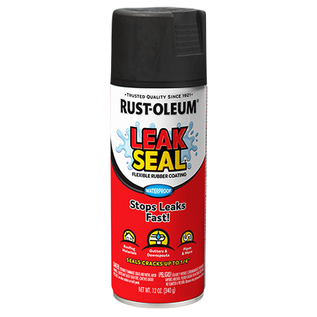 RUST-OLEUM 12 OZ LeakSeal Black Flexible Rubber Coating Spray Paint BLACK