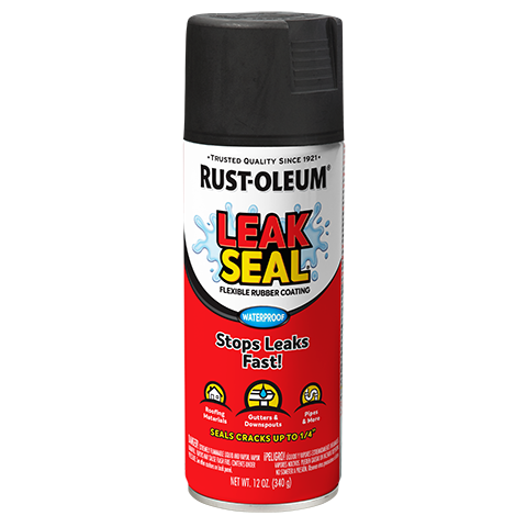 RUST-OLEUM 12 OZ LeakSeal Black Flexible Rubber Coating Spray Paint BLACK