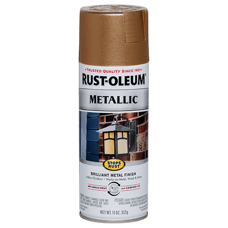 RUST-OLEUM 12 OZ Stops Rust Metallic Spray Paint - Antique Brass ANTIQUE_BRASS