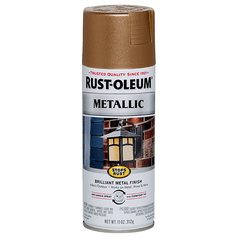 RUST-OLEUM 12 OZ Stops Rust Metallic Spray Paint - Antique Brass ANTIQUE_BRASS