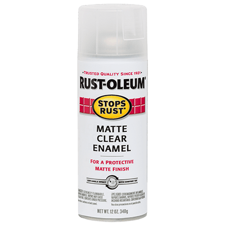 RUST-OLEUM 12 OZ Stops Rust Clear Enamel Spray Paint - Matte Clear CLEAR /  / MATTE