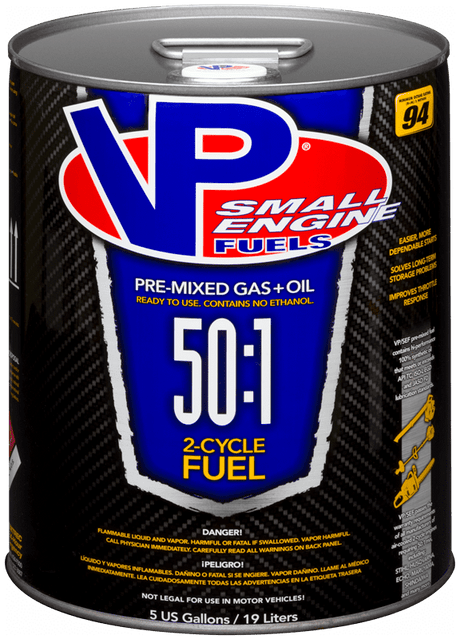 Vp Racing 50:1 Premixed 2-cycle 94 Octane Small Engine Fuel - 5 Gallon