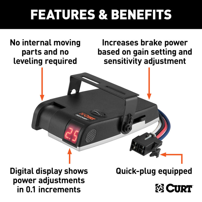 Curt Manufacturing Discoverer Time-Delay Trailer Brake Controller