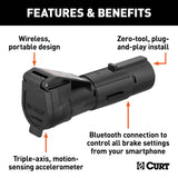 Curt Manufacturing Echo Mobile Trailer Brake Controller, 7-Way, Bluetooth Smartphone Connection