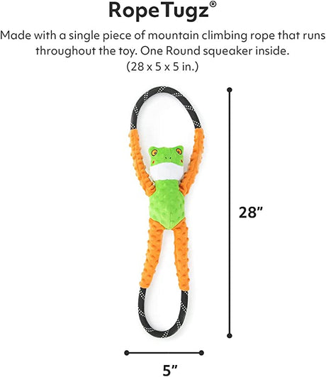 Zippy Paws RopeTugz Tree Frog Dog Toy