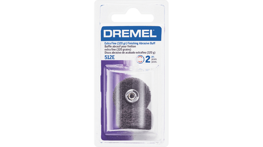 Dremel 512E EZ Lock Finishing Abrasive Buffs 320 Grit, 2 pack