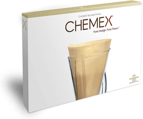 Chemex Bonded Filter Natural Half Moon 100 Ct