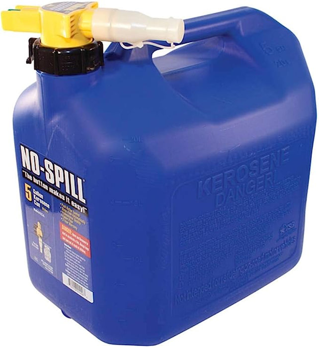 No Spill Poly Kerosene Can, CARB & EPA Approved, 5 Gallon