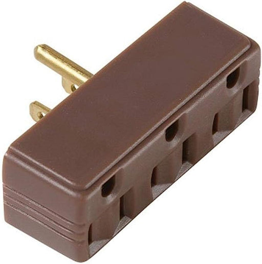 Pass & Seymour 15A 125V Plug-In Triple Outlet Adapter, Brown BROWN
