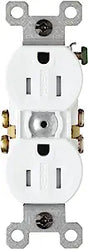 Pass & Seymour 15A Weather Resistant Duplex Receptacle, White WHITE / 15A