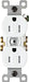 Pass & Seymour 15A Weather Resistant Duplex Receptacle, White WHITE / 15A