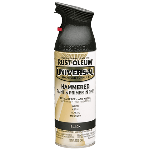 RUST-OLEUM 12 OZ Universal Hammered Spray Paint - Black HMRBLACK