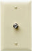 Pass & Seymour 1 Gang Wall Plate with F Type Coaxial Connector, Ivory