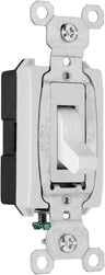 Pass & Seymour 15A 120/277V Commercial Single Pole Toggle, White WHITE / 20A