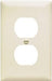 Pass & Seymour 1 Gang Wall Plate, 1 Duplex Opening, 10-Pack, Light Almond ALMOND