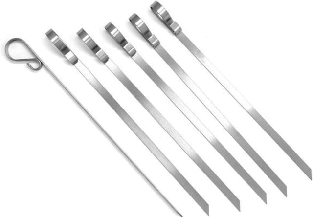 Norpro Stainless Steel Flat Skewers, Set Of 6, 12.5 In Length