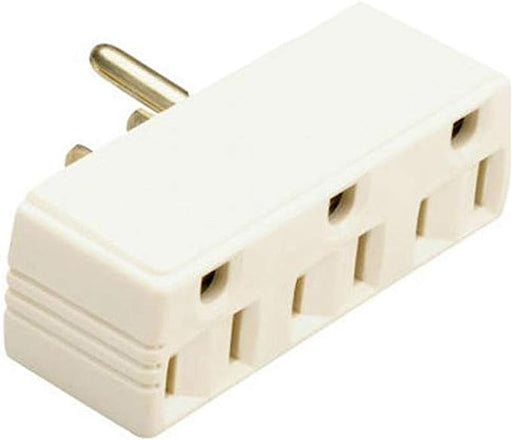 Pass & Seymour 15A 125V Plug-In Triple Outlet Adapter, White WHITE / 15A