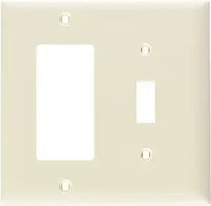 Pass & Seymour 2 Gang Nylon Wall Plate, Light Almond 2G