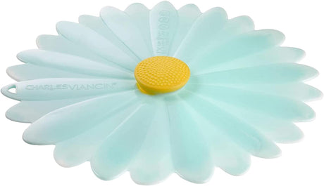 Charles Viancin Aqua With White Silicone 11 Inch Daisy Lid DAISY/AQUA