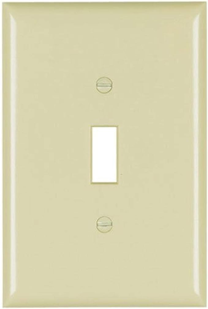 Pass & Seymour Plastic Wall Plate, Jumbo 1 Gang, Ivory 1G