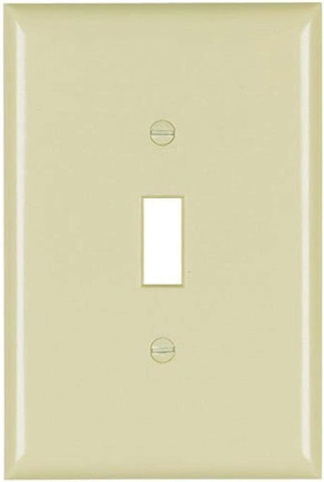 Pass & Seymour Plastic Wall Plate, Jumbo 1 Gang, Ivory 1G