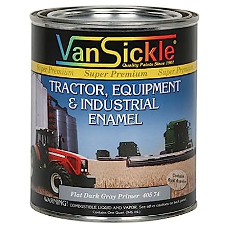 Van Sickle Tractor, Equipment & Industrial Enamel Primer Qt - Flat Dark Grey Gray primer