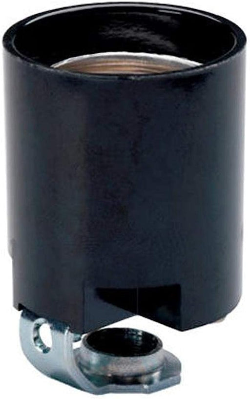 Pass & Seymour 660W 250V Phenolic Keyless Incandescent Lampholder, Black BLACK