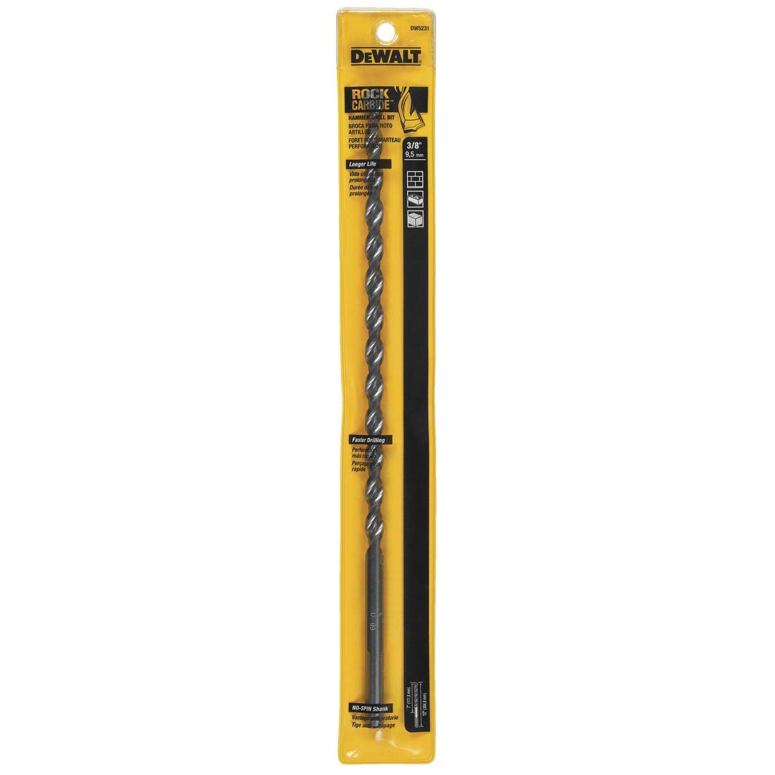 Dewalt 3/8 IN. x 12 IN. Drill Bit Premium Percussion 3/8X12